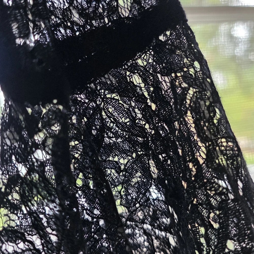 Free People Black Lace Mini Dress - Like New - Size M